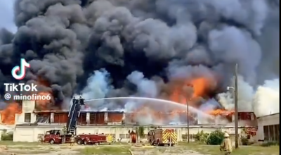 انتشار فيديو لحريق في ميشيغان مع الادعاء أنه على ديمونا