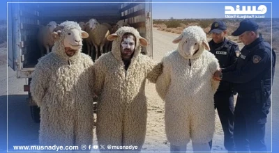 صورة المتنكرين بزي خراف مجهولي الهوية لا علاقة لها بيمنيين