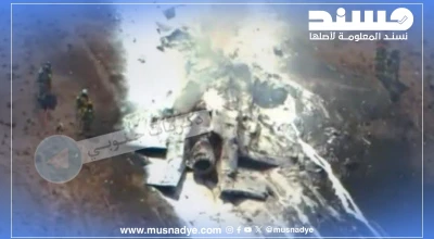 صورة الطائرة الحربية المدمرة قديمة ولا تعود للأحداث الجارية بين إيران وإسرائيل