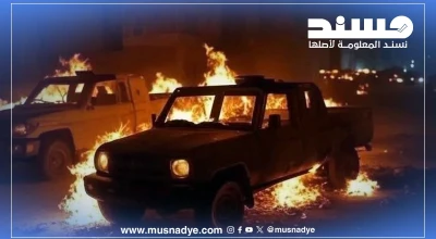 صورة السيارات المحترقة في صنعاء مولدة بتقنية الذكاء الاصطناعي
