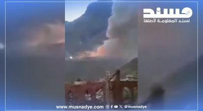 ما حقيقة فيديو انفجارات ذخائر من مخزن اسلحة بنقم اثر تعرضه لقصف امريكي