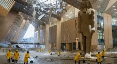 انتشار صورة ومقطع فيديو مولَّدين بالذكاء الاصطناعي مع الادعاء أنهما يوثّقان غرق المتحف المصري الكبير