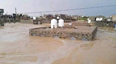 الصورة لسيول مأرب في عام 2020 وليست من الحسوة بعدن