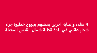 ما حقيقة مقتل أربعة مواطنين وإصابة آخرين في شجار ببلدة قطنة؟
