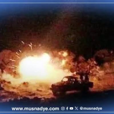 الصورة قديمة وليست لقصف حوثي تعرضت له الضالع أمس بالتزامن مع قصف طيران التحالف