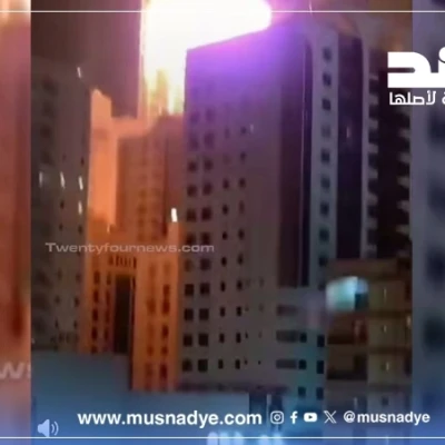 الفيديو لطائرة مسيّرة إيرانية استهدفت فندقًا في البحرين، وليس اجتماع قيادات في تل أبيب.