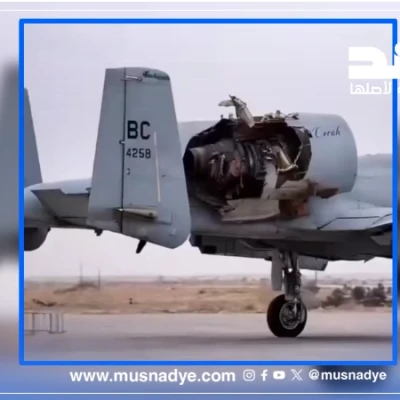 الفيديو مفبرك ومولد بالذكاء الاصطناعي من صورة أرشيفية لطائرة أمريكية أُصيبت في العراق عام 2003