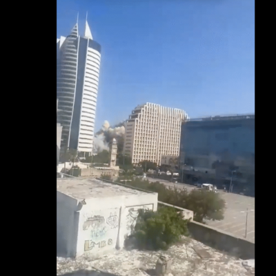 انتشار فيديو قديم لقصف على حيفا مع الادعاء أنه حديث 