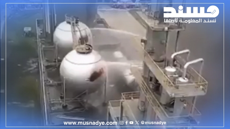 فيديو انفجار مصفاة إسرائيلية غير صحيح