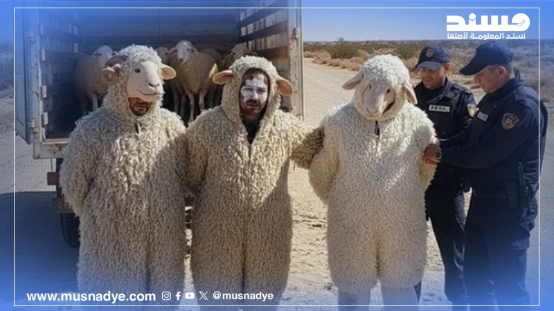 صورة المتنكرين بزي خراف مجهولي الهوية لا علاقة لها بيمنيين