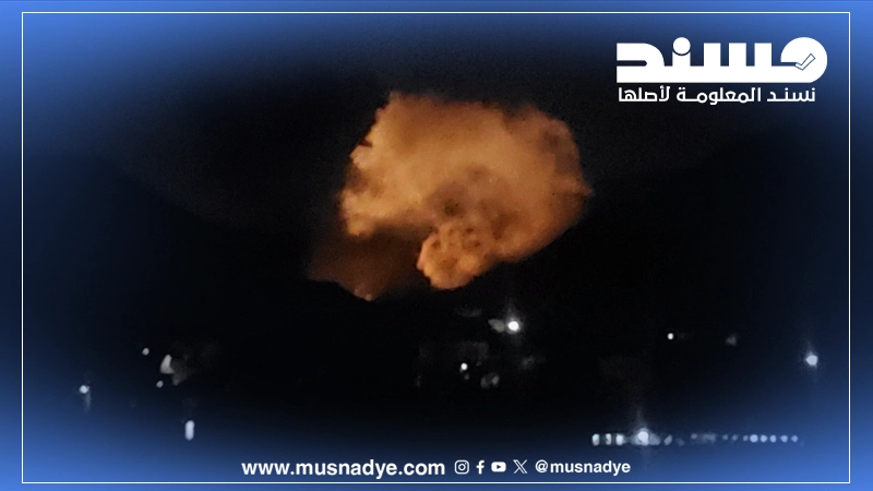 الصورة المتداولة لقصف أستهدف جبل نقم "قديمة"