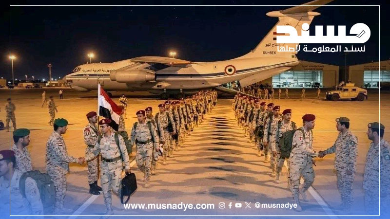 الصورة مولّدة بالذكاء الاصطناعي وليست لوصول الجيش المصري إلى السعودية