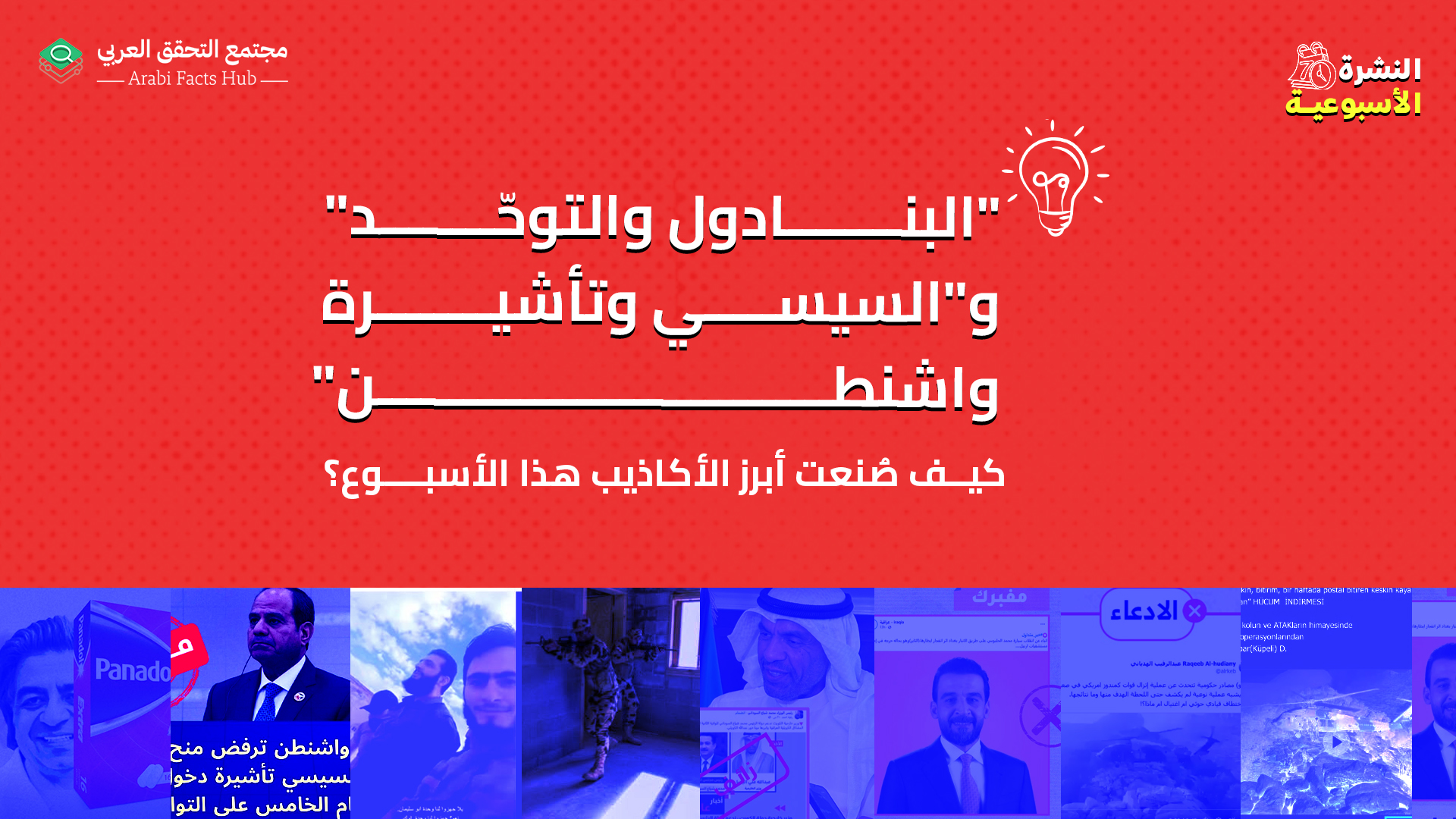 "البنادول والتوحّد" و"السيسي وتأشيرة واشنطن".. كيف صُنعت أبرز الأكاذيب هذا الأسبوع؟