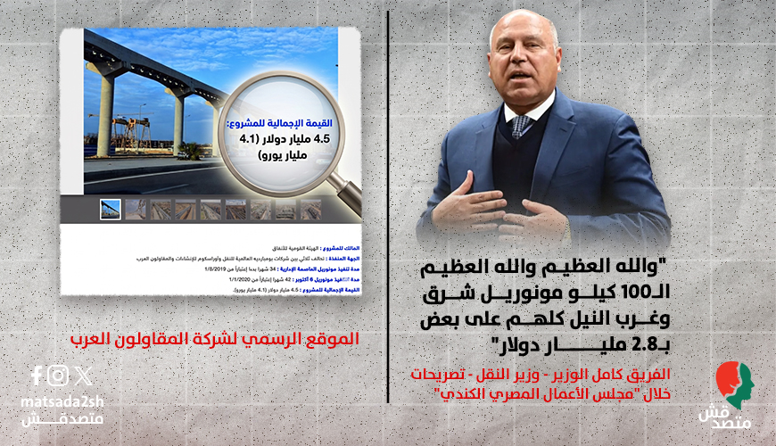 أيهما أدق؟.. تصريحات حكومية تناقض بيانات شركة “المقاولون العرب” الحكومية