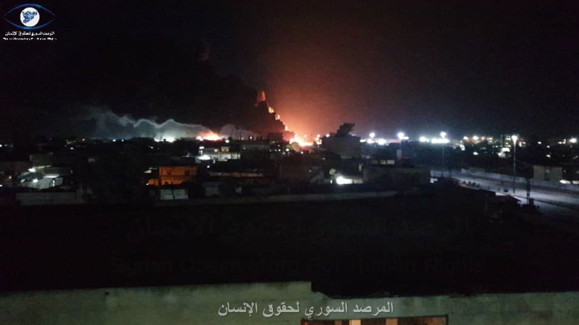 صورة الهجوم بطائرات مسيرة على قاعدة خراب الجير الأميركية في الحسكة بسوريا مضللة